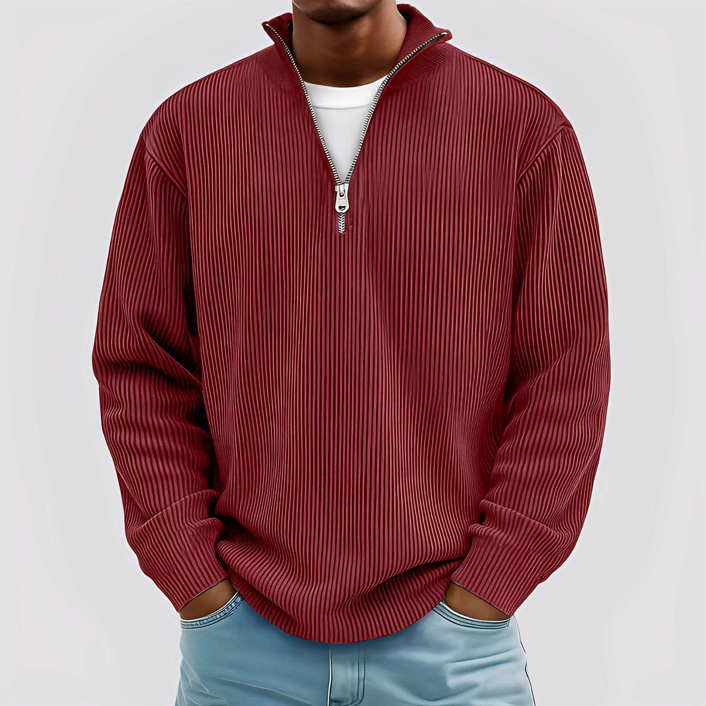 Henry - Moderni, vapaa, lämmin villapaita miehille