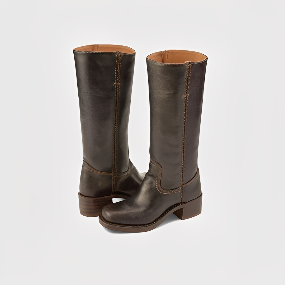 Lauryne - Naisten korkokengät nahkasaappaat