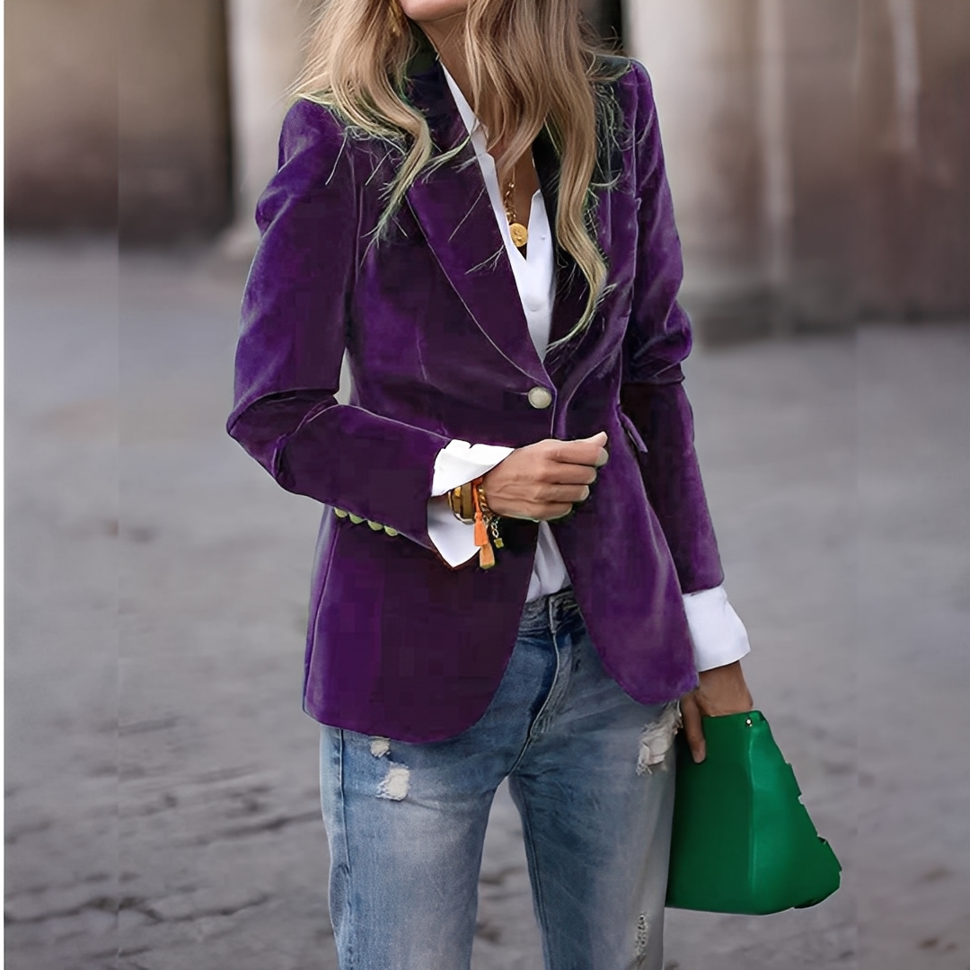 Lyliane - Rento klassinen nappitakki naisille