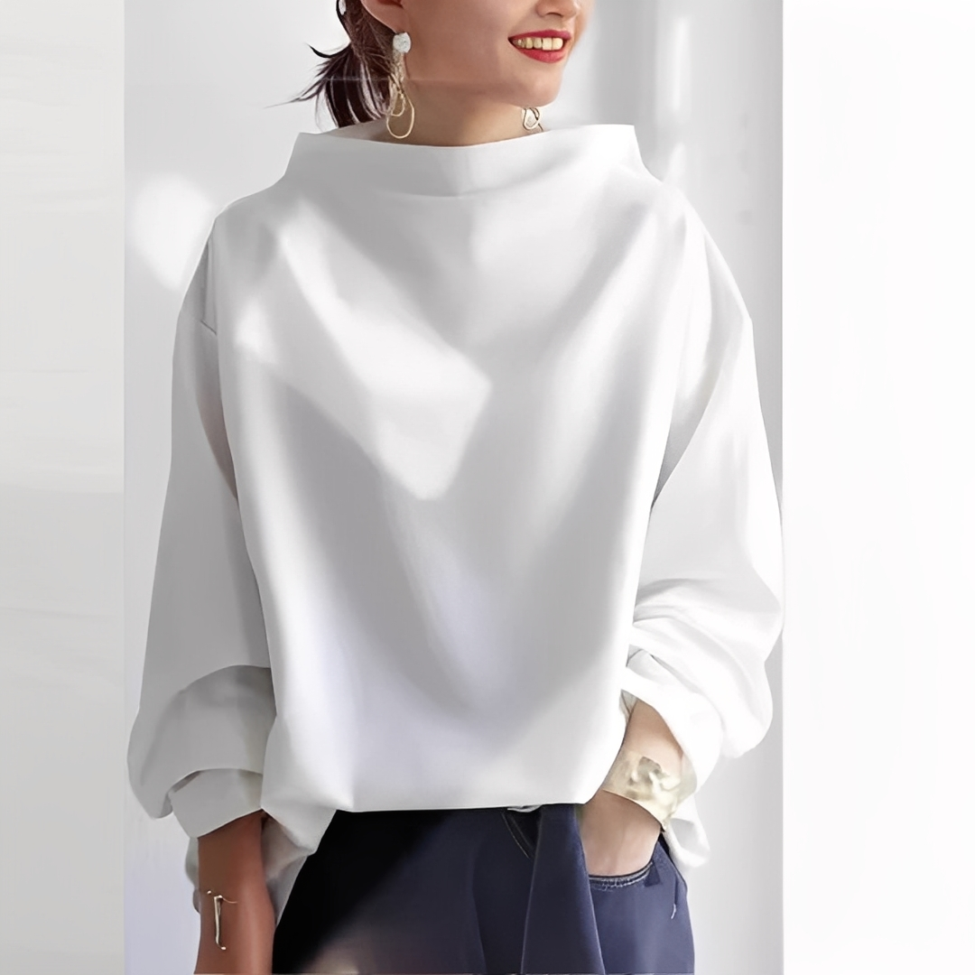 Yveline - Pehmeä korkeakauluksinen neulepaita naisille