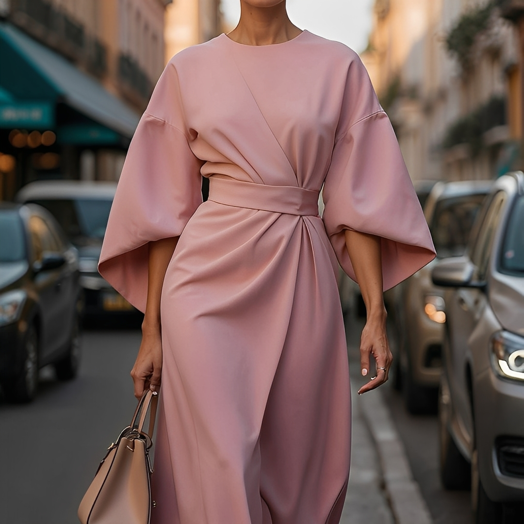 Lauriane - Tyylikäs mekko naisten lyhtyhihoilla