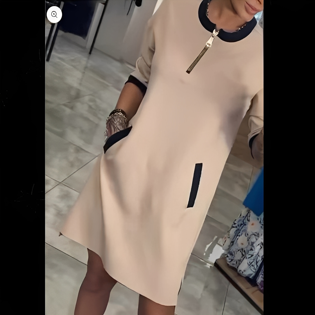 Angelena - Tyylikäs pitkähihainen mekko naisille