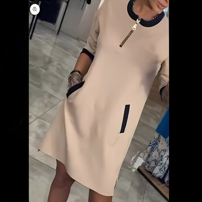 Angelena - Tyylikäs pitkähihainen mekko naisille