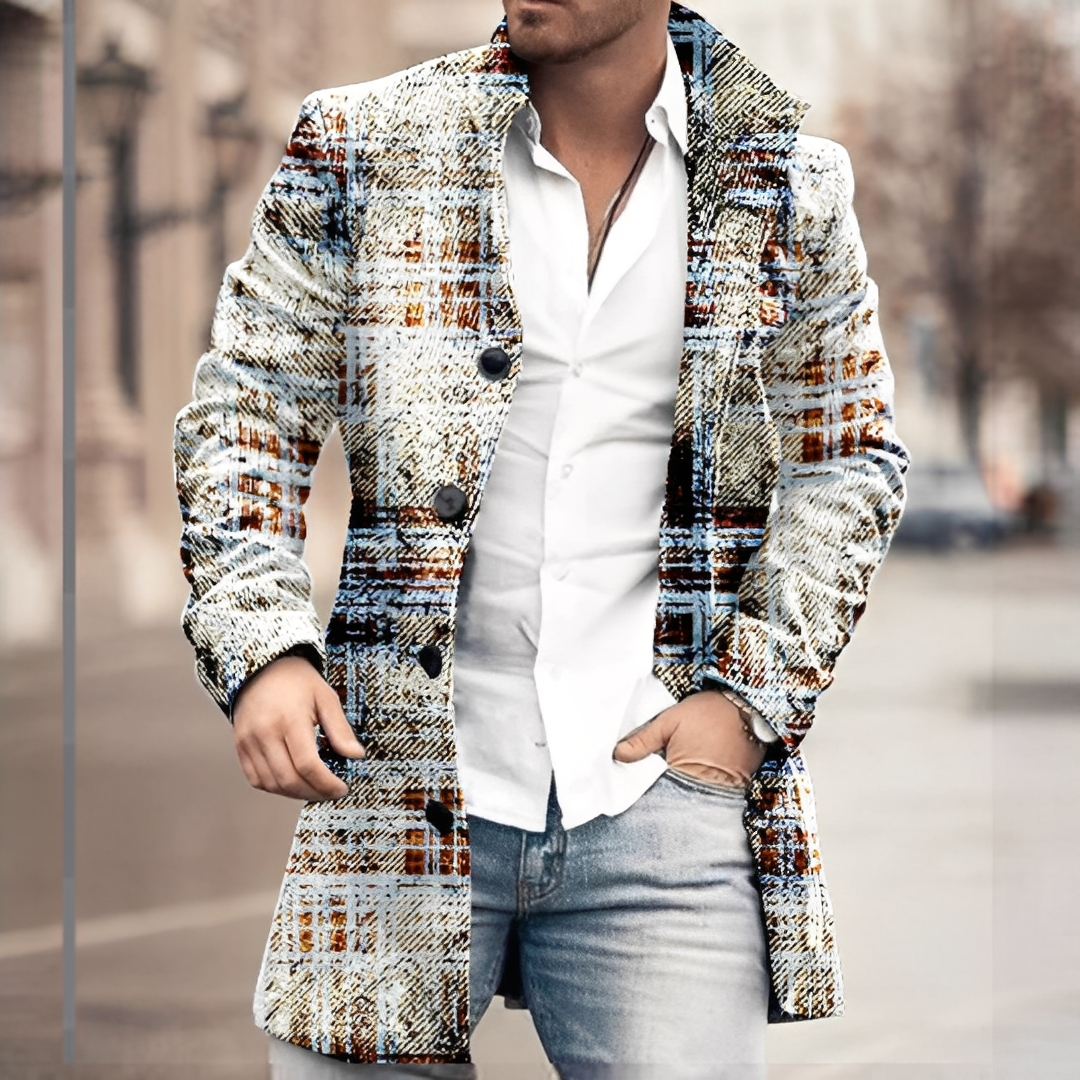 Louison - Pitkä nappitakki tyylikäs miehille