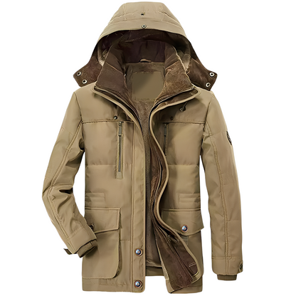 Bruce - Tyylikäs hupparitakki lämpimällä vuorella miehille