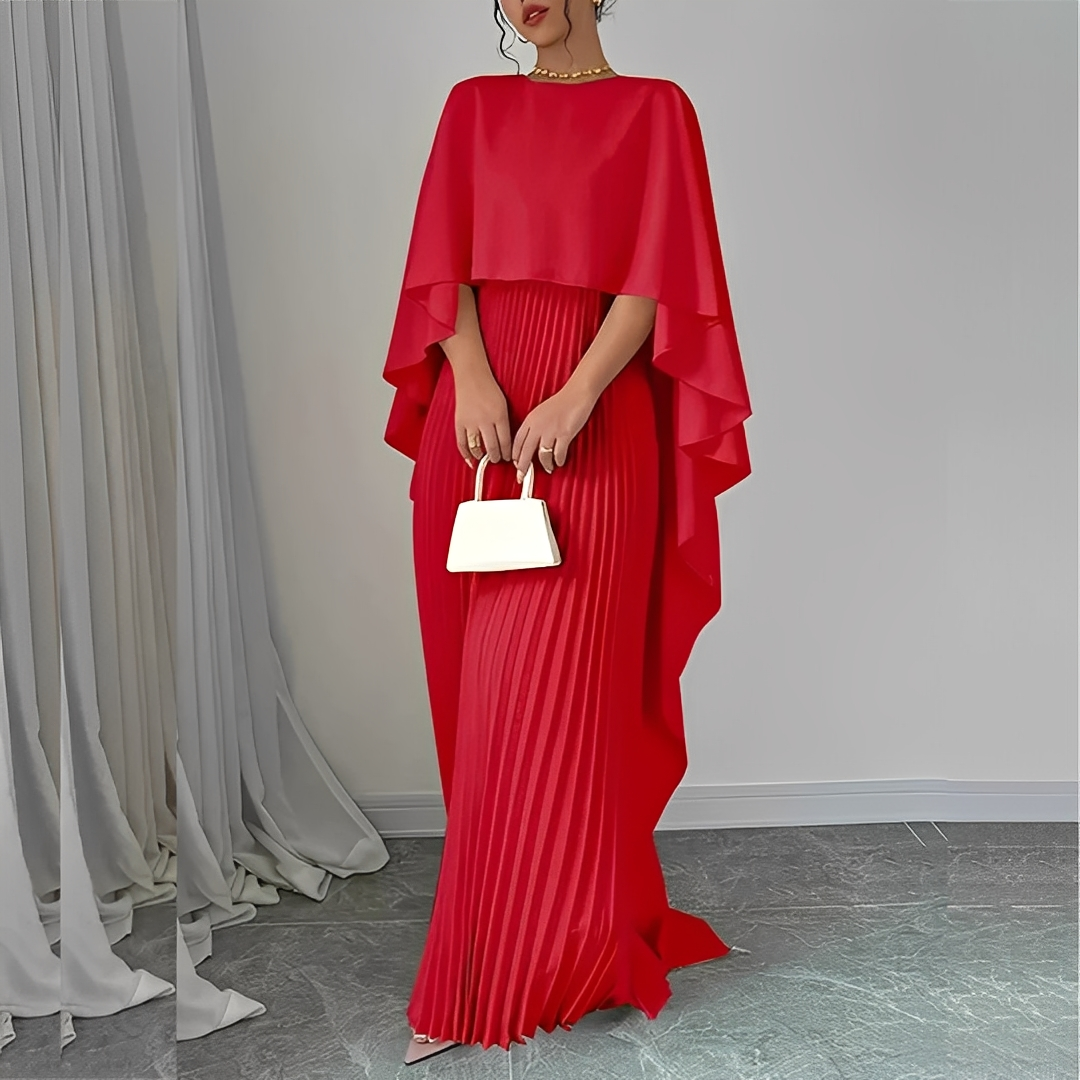 Marilou - Elegantti pliseerattu viittamekko naisille