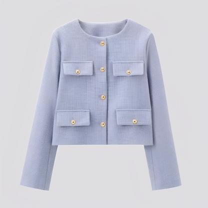 Emelia - Tyylikäs lyhyt takki napeilla naisille