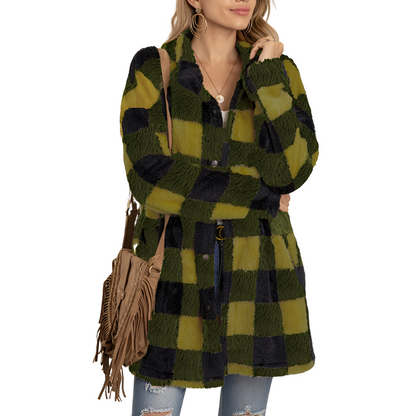 Malvina - Tyylikäs pitkä ruututakki naisille