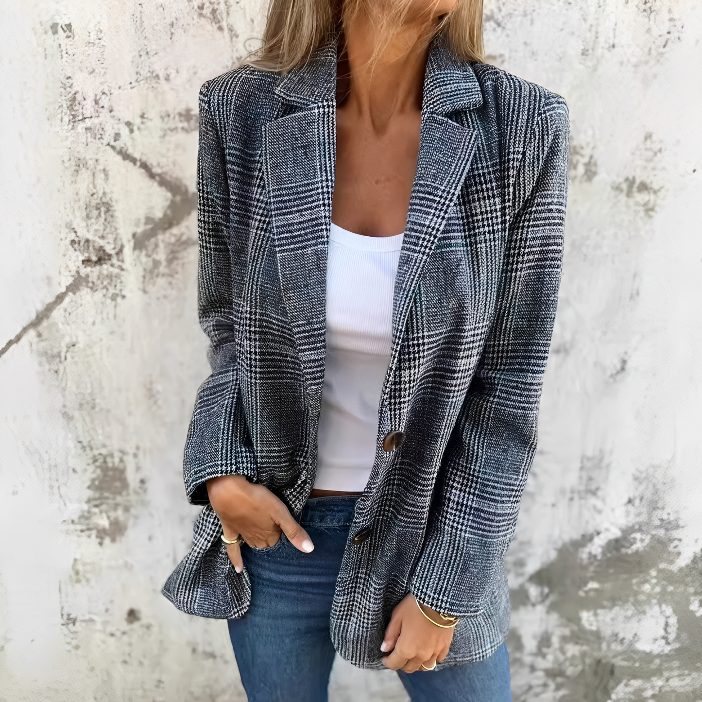 Ellen - Muodollinen ruudullinen bleiseri naisille