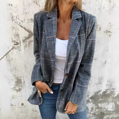 Ellen - Muodollinen ruudullinen bleiseri naisille