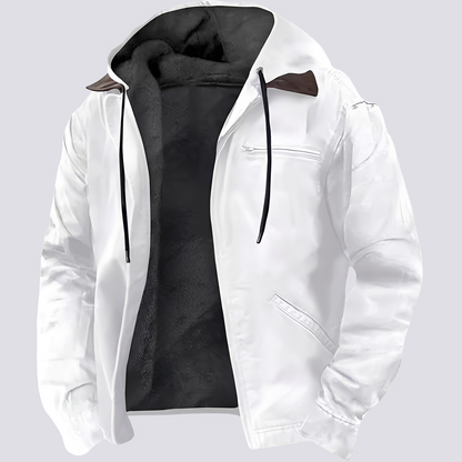 Harris - Väljästi leikattu, topattu takki hupulla miehille