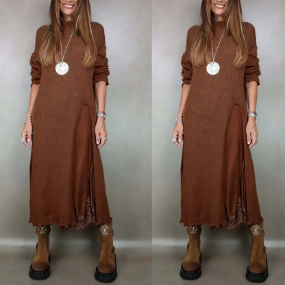 Fanny - Neulepusero ja tyylikäs mekko naisille määritä