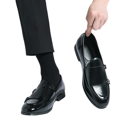 Bryan - Muodolliset miesten nahkatohvelit kaksoissoljella