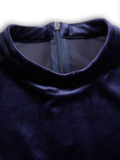 Brianna – Tyylikäs Samettinen Midi-mekko