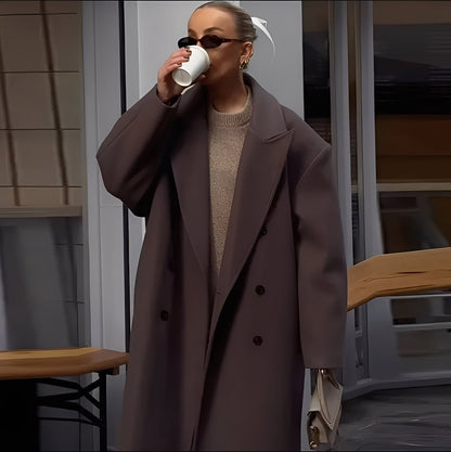 Veronica - Elegantti, väljästi istuva pitkä takki naisille