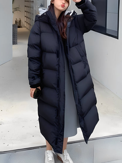 Hazel - Trendikäs pitkä hupparitakki naisille