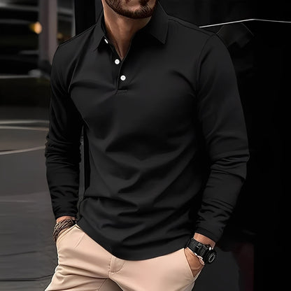 Deacon - Rento pitkähihainen pikeepaita miehille