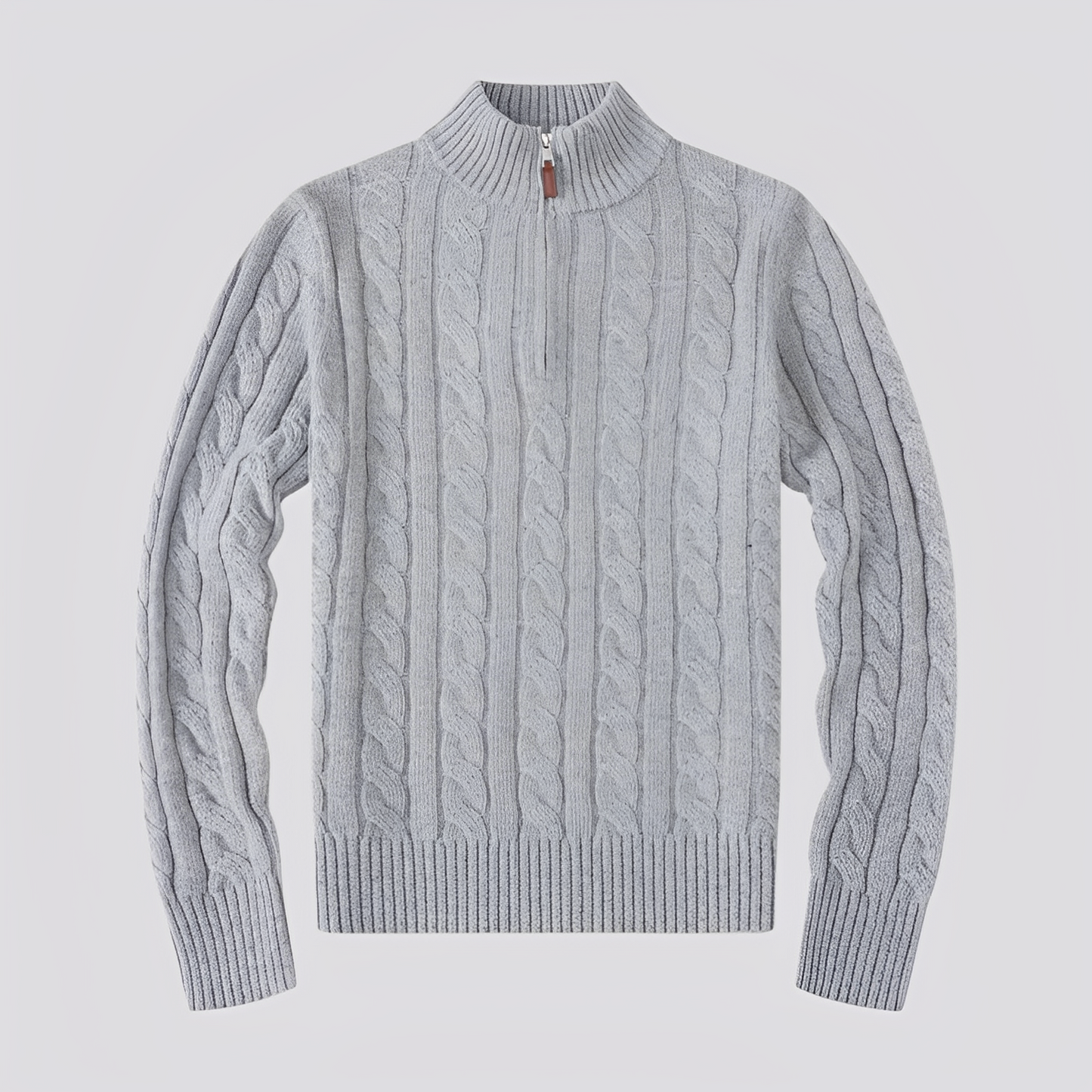 Jasper - Tyylikäs vetoketjullinen villapaita miehille