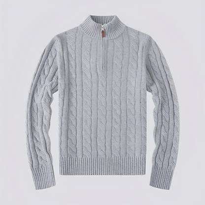 Jasper - Tyylikäs vetoketjullinen villapaita miehille