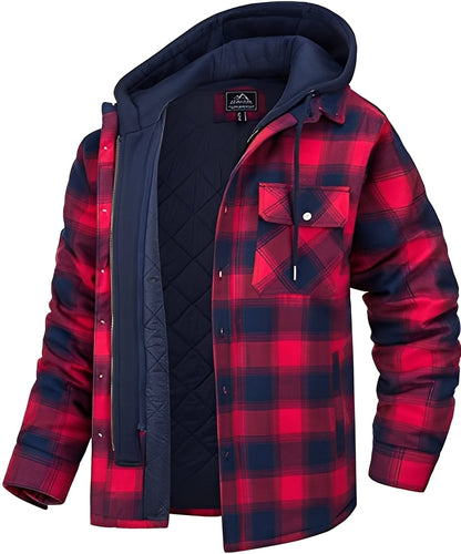 Rodger - Tyylikäs ruudullinen hupparitakki miehille