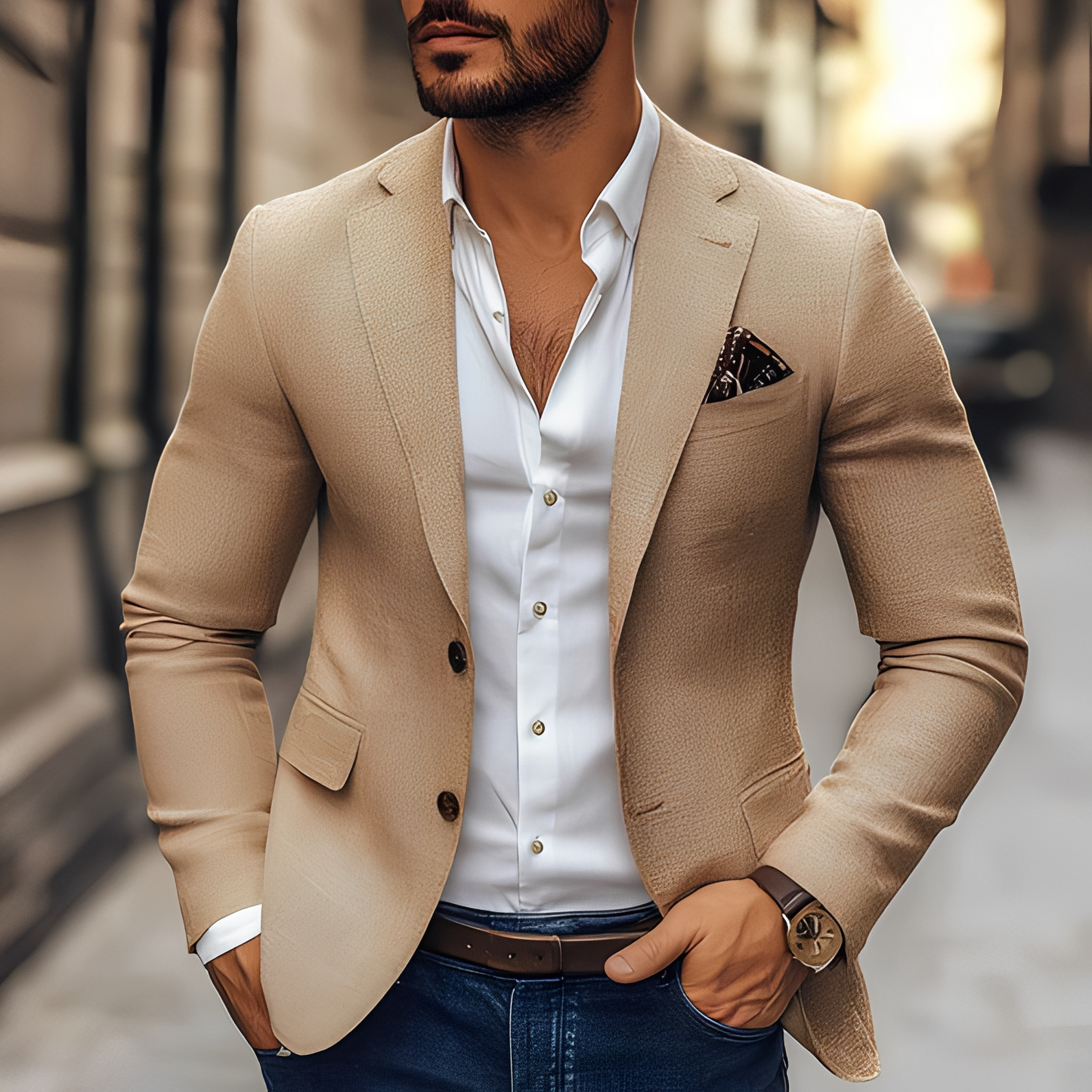 Abednego - Rento kaksinappinen takki miehille