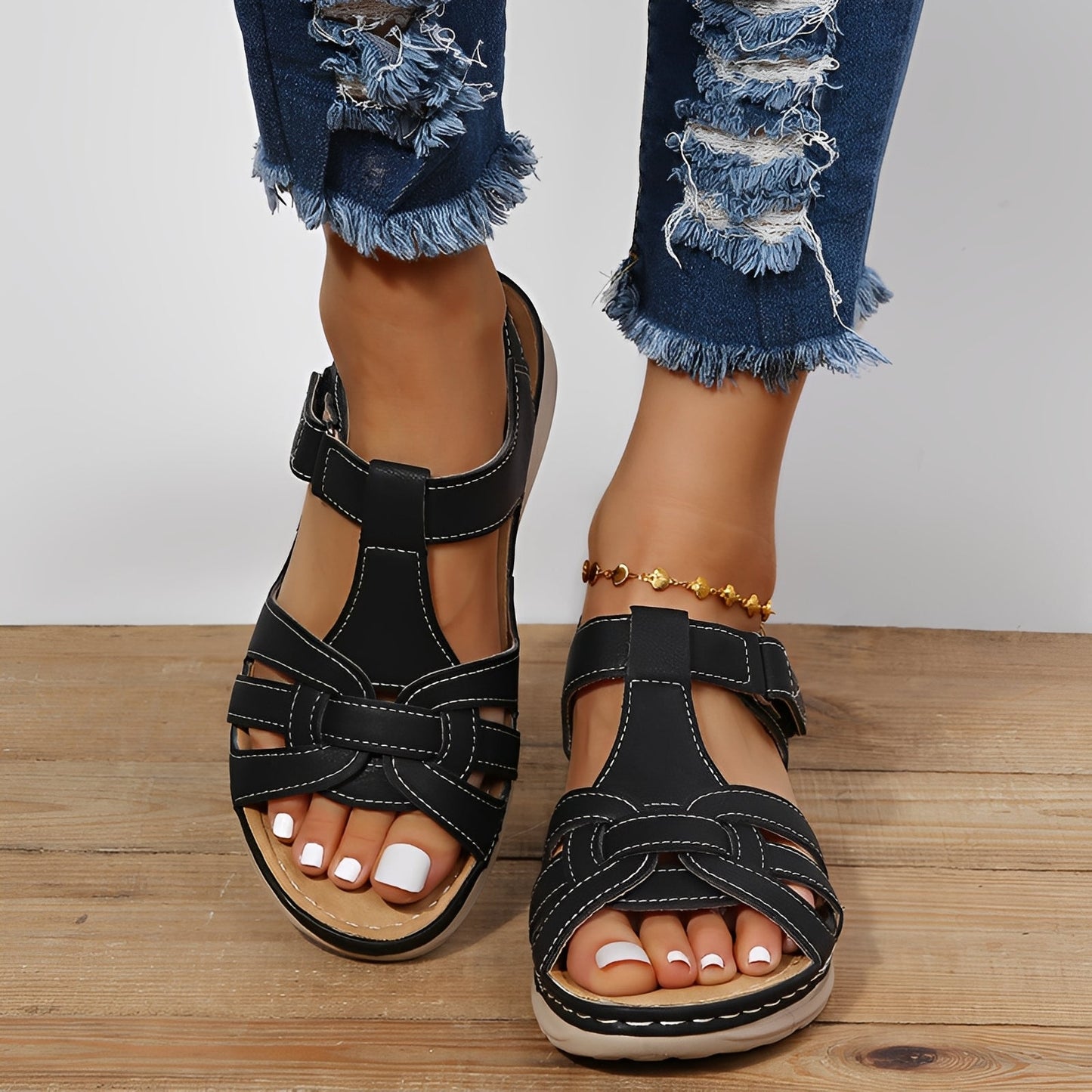 Anaïs - Naisten vintage-sandaalit