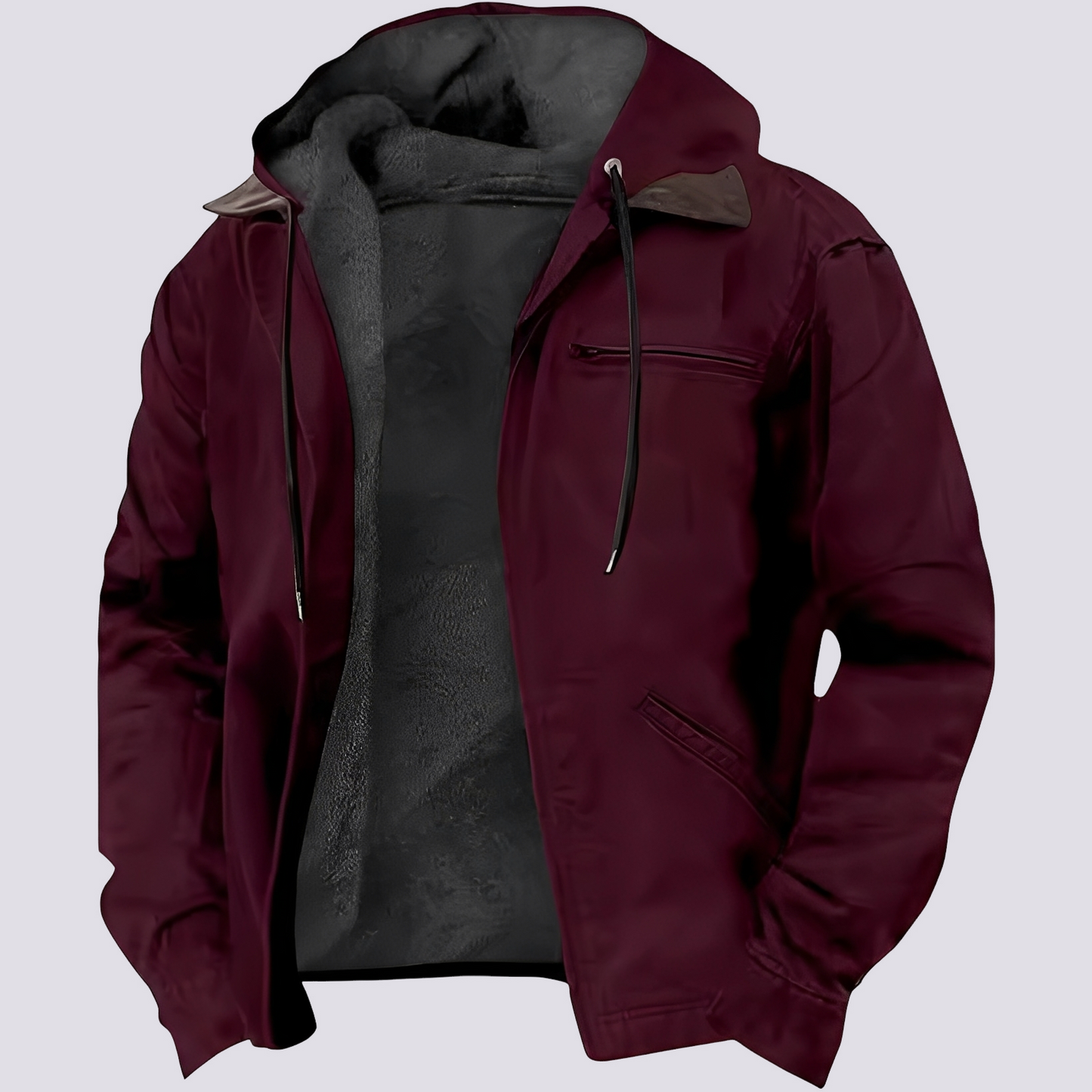 Harris - Väljästi leikattu, topattu takki hupulla miehille