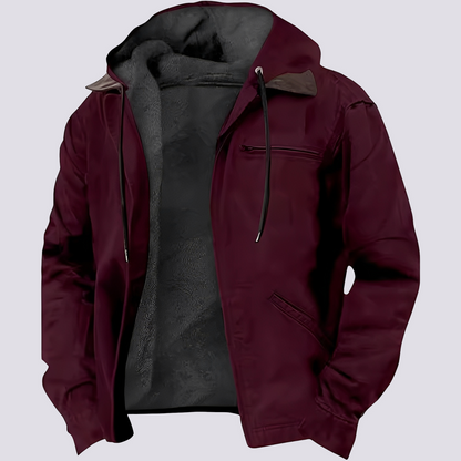 Harris - Väljästi leikattu, topattu takki hupulla miehille