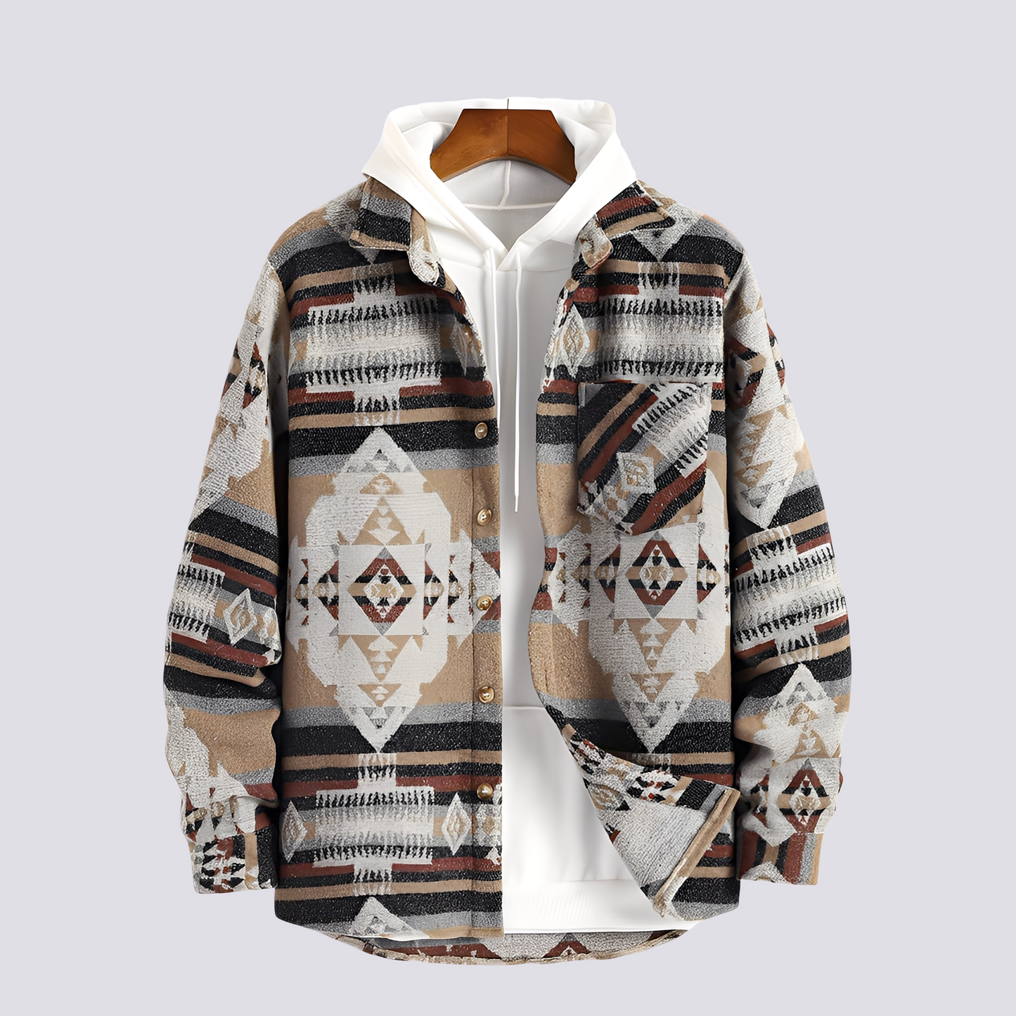 Gerrard - Vintage-painettu paitatakki miehille