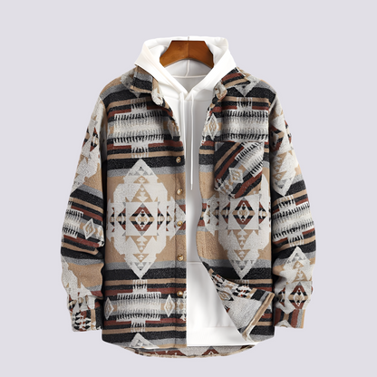 Gerrard - Vintage-painettu paitatakki miehille