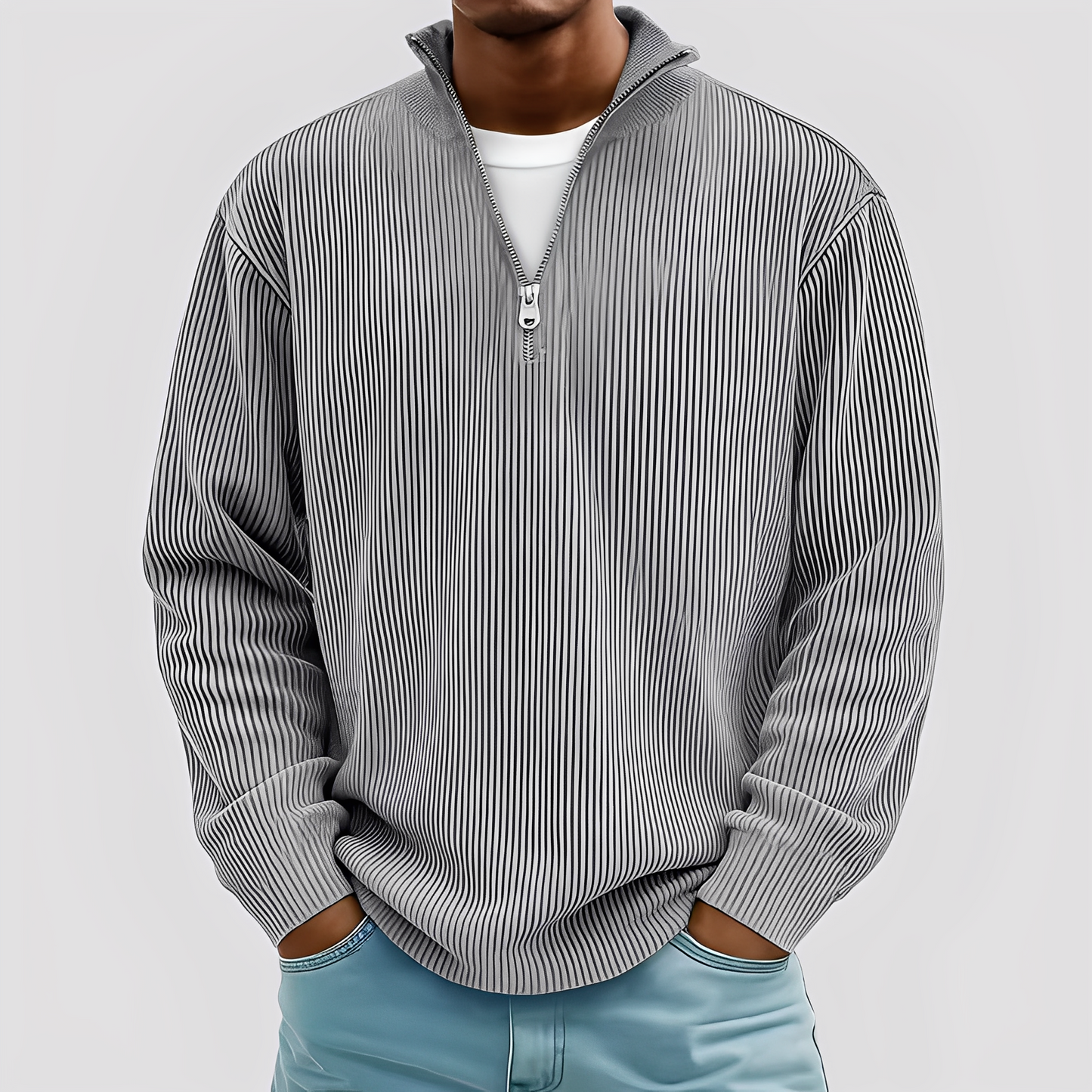 Henry - Moderni, vapaa, lämmin villapaita miehille