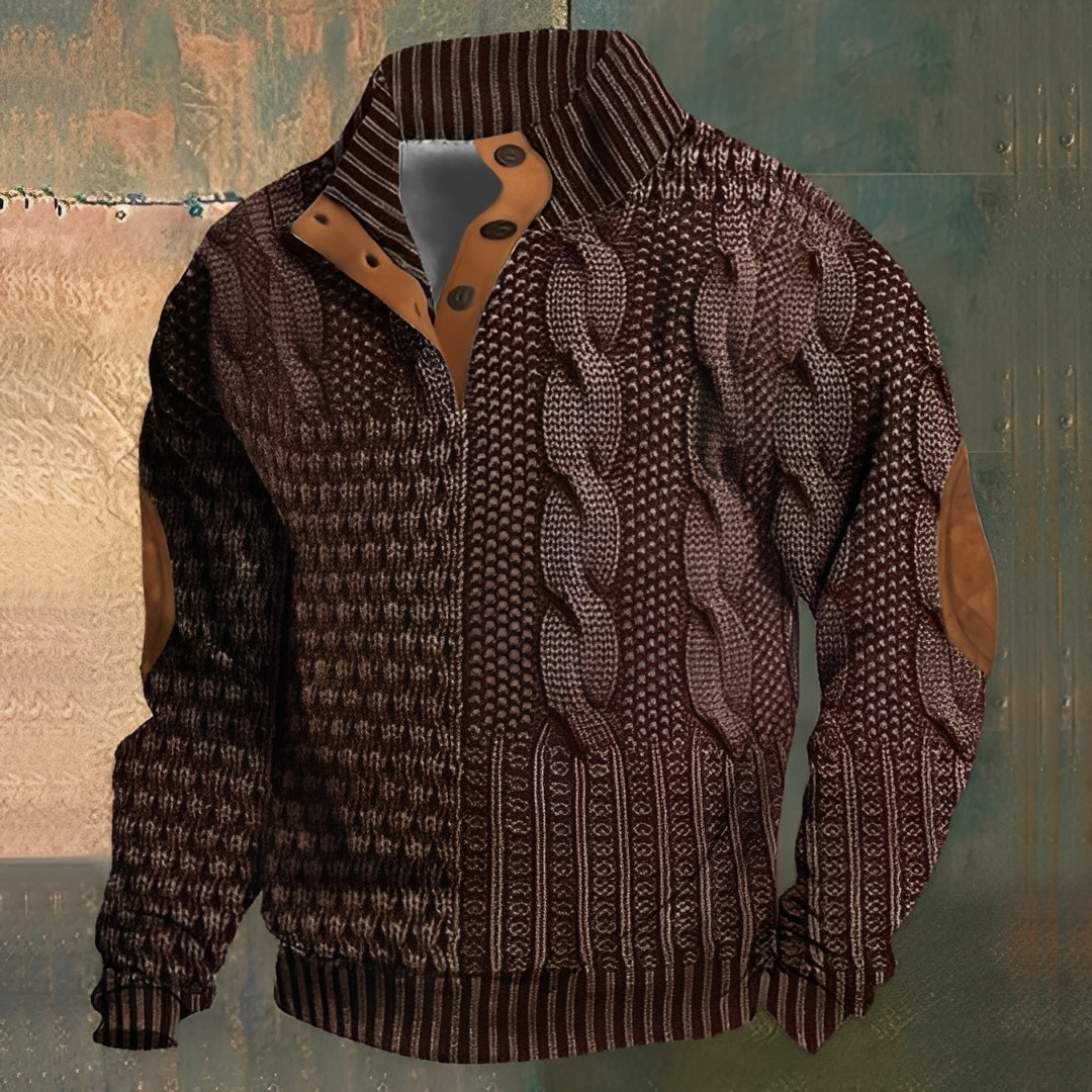 Nazaire - Miesten 3D-painettu kuviollinen villapaita