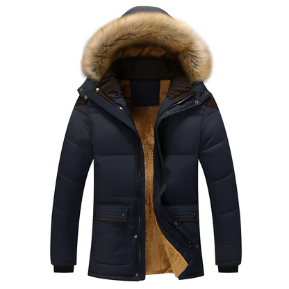 Shawn - Moderni takki irrotettavalla hupulla miehille