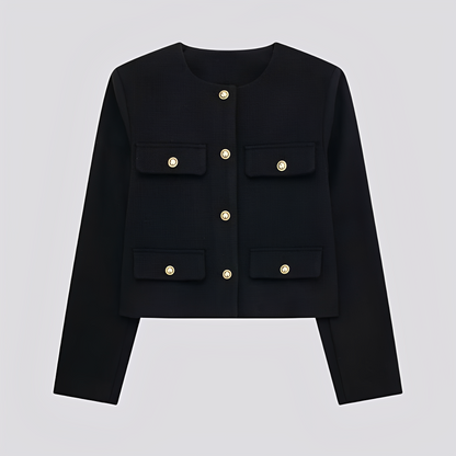 Emelia - Tyylikäs lyhyt takki napeilla naisille