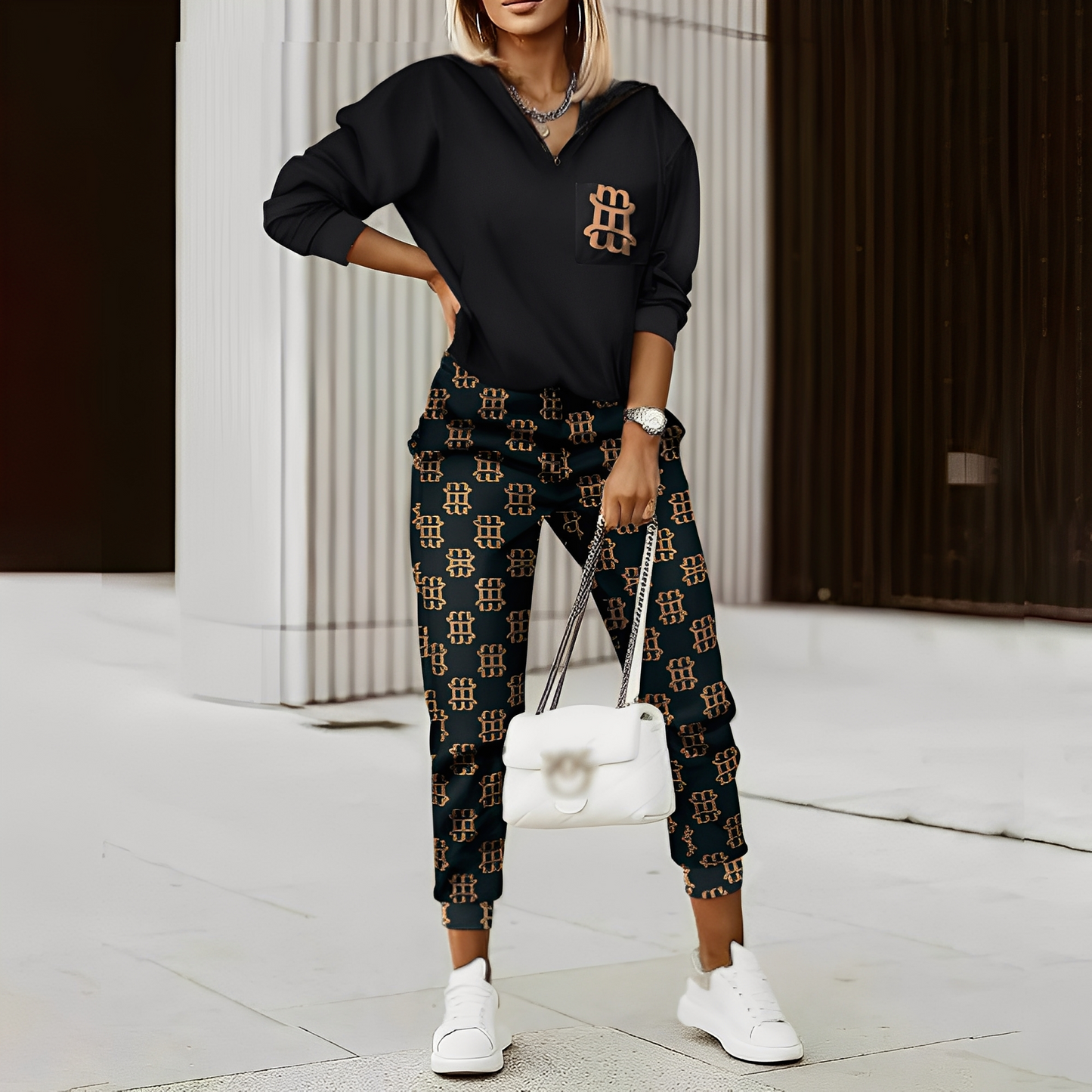 Hollie - Tyylikäs verryttelypuku vetoketjulla naisille