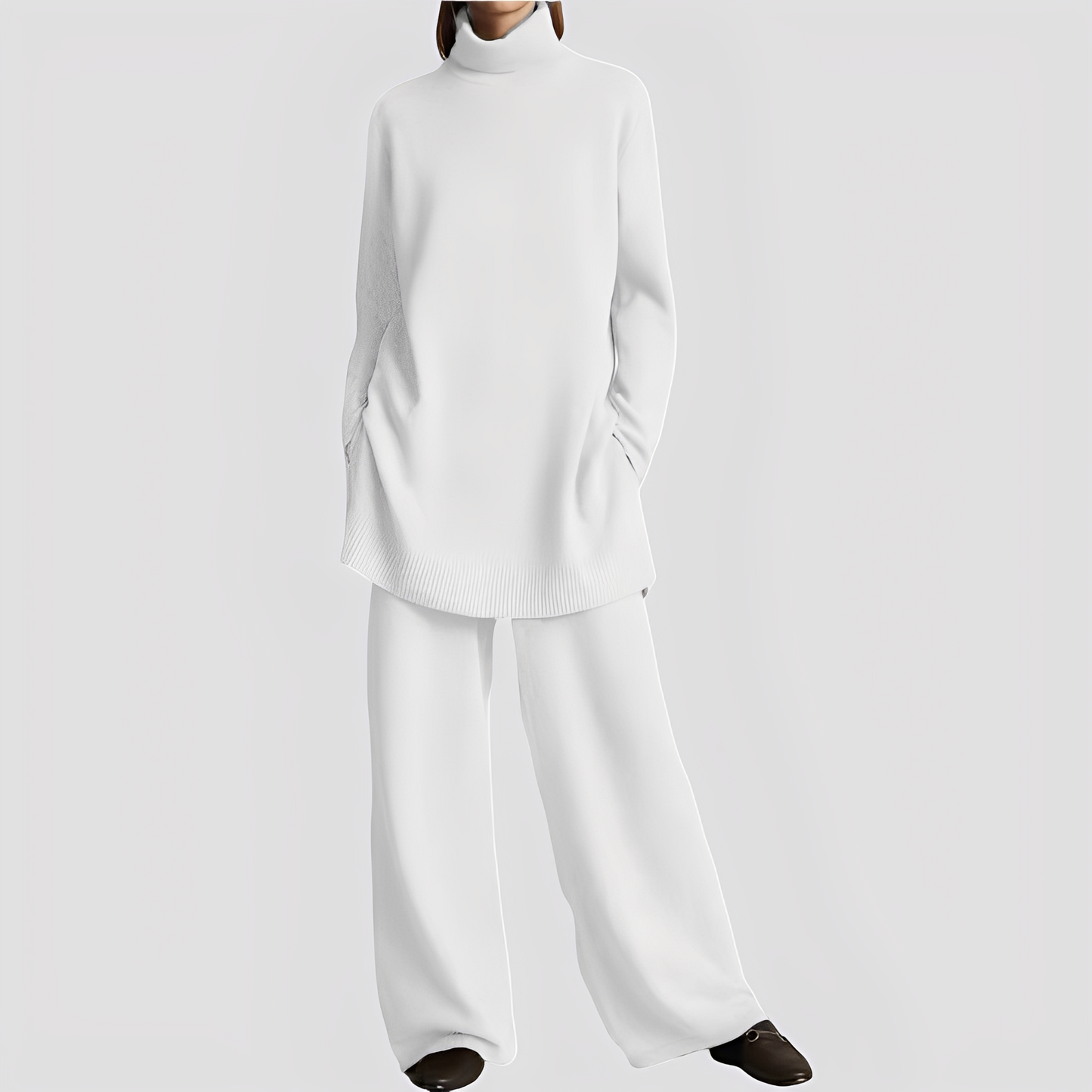 Jessica - Tyylikäs oleskeluasu korkealla kauluksella naisille