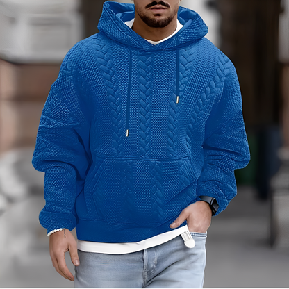 Wallis - Tyylikäs, vapaasti neulottu hupparitakki miehille