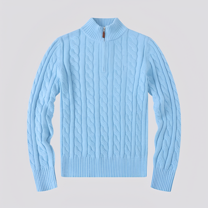 Jasper - Tyylikäs vetoketjullinen villapaita miehille