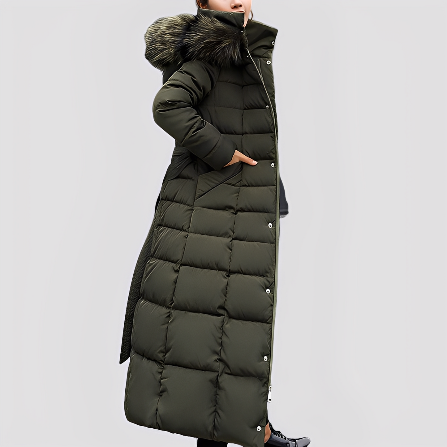 Mollie - Muotikas, topattu pitkä takki naisille