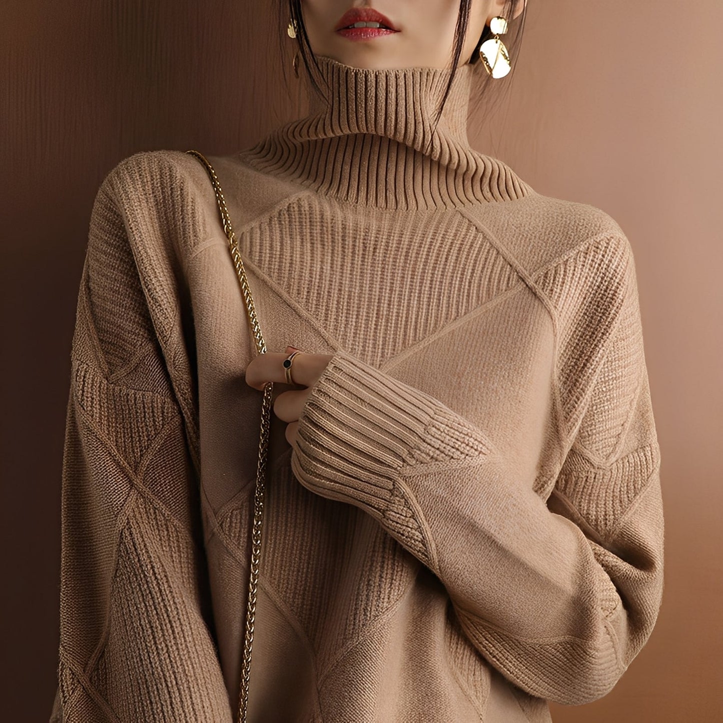 Mariette - Talvinen naisten oversize-poolopaita