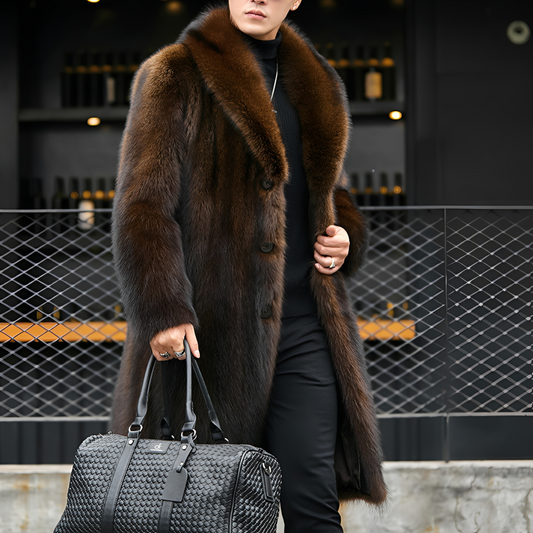 Matteo - Elegantti pitkä turkistakki miehille