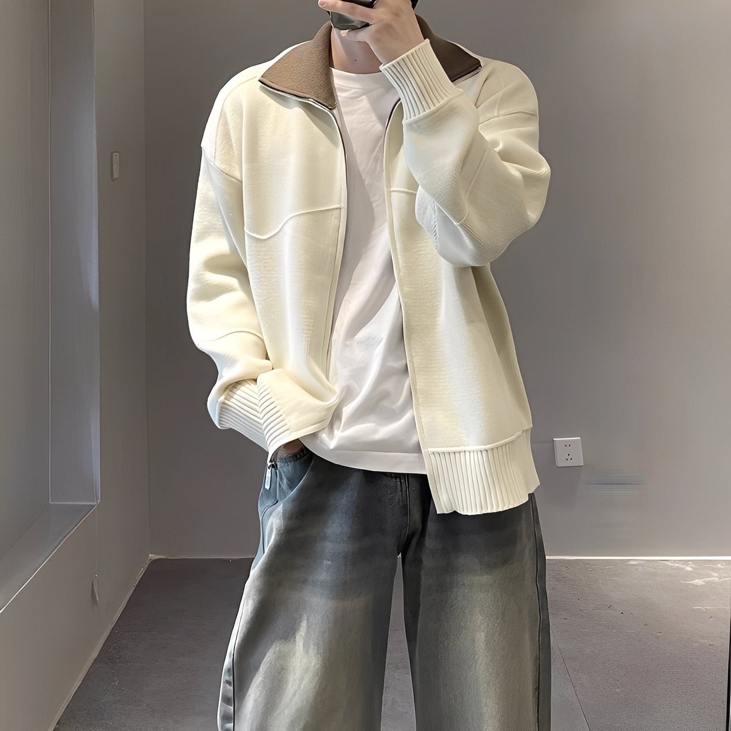 Henry - Muodikas, vapaasti neulottu villatakki miehille