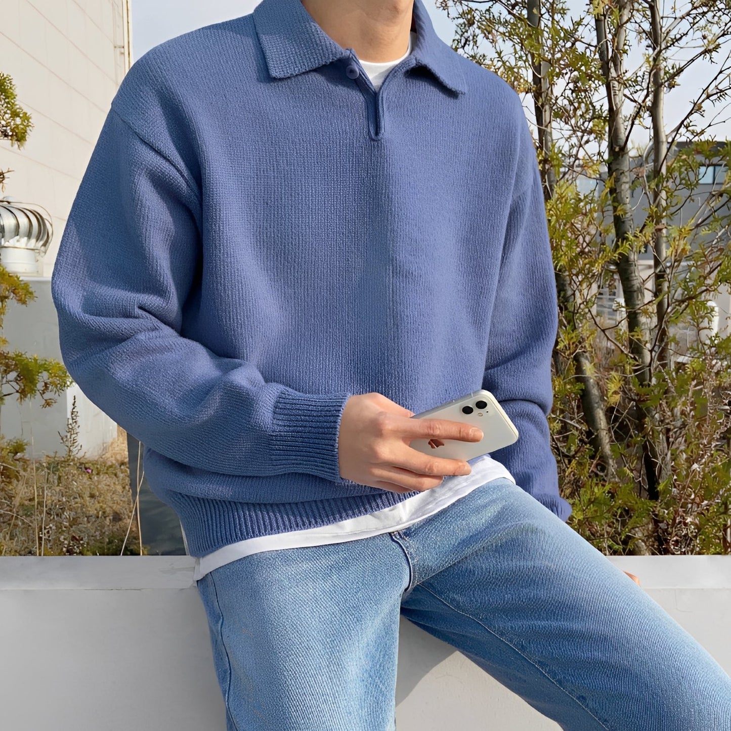 Gino - Moderni villapaita puolivetoketjulla miehille