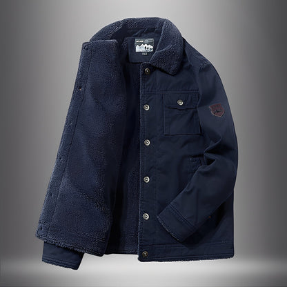 Theo - Moderni, paksu takki fleecellä miehille