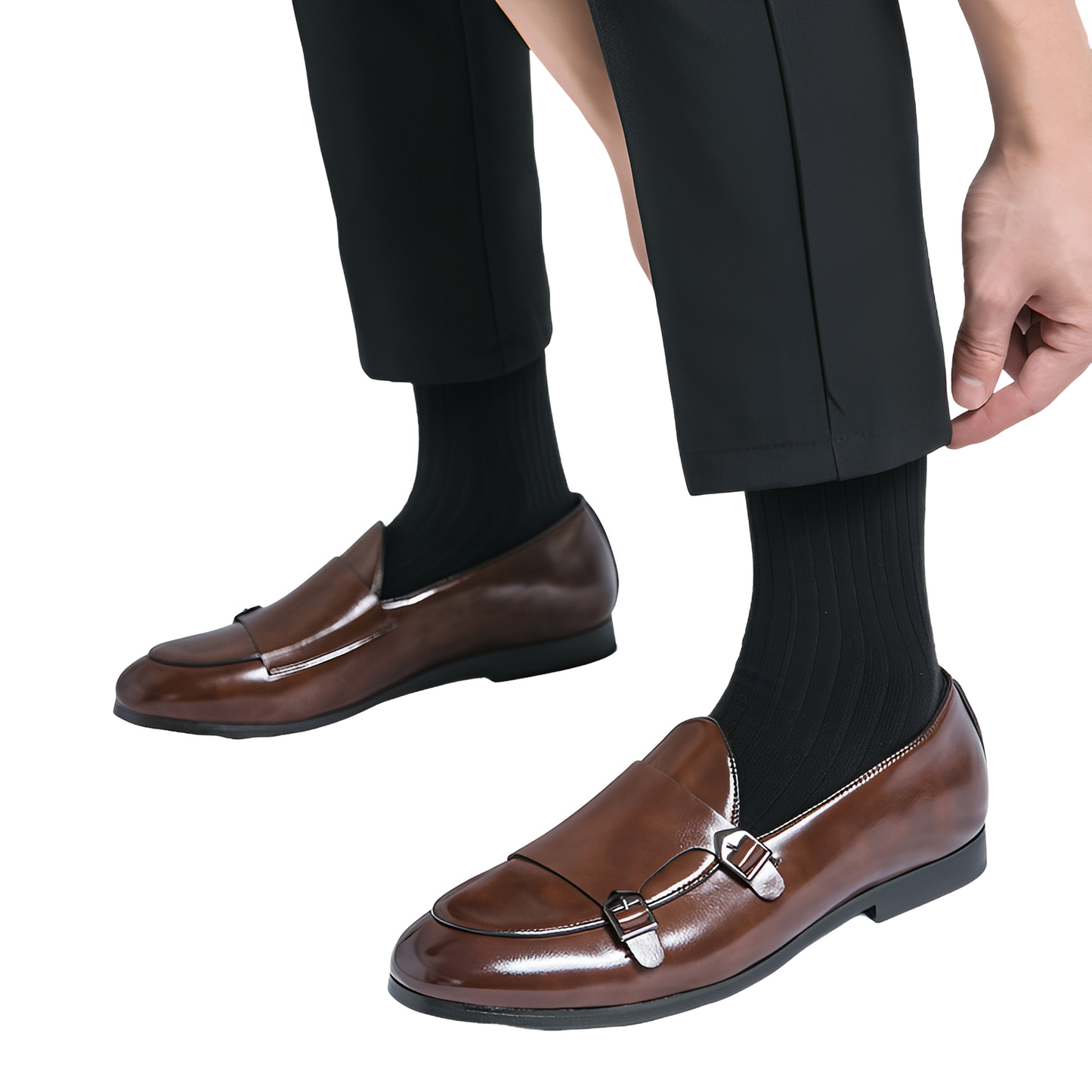 Bryan - Muodolliset miesten nahkatohvelit kaksoissoljella