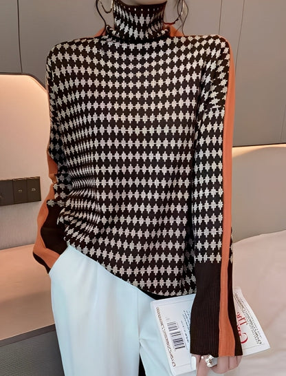 Bryony - Tyylikäs neulepusero poolokauluksella naisille