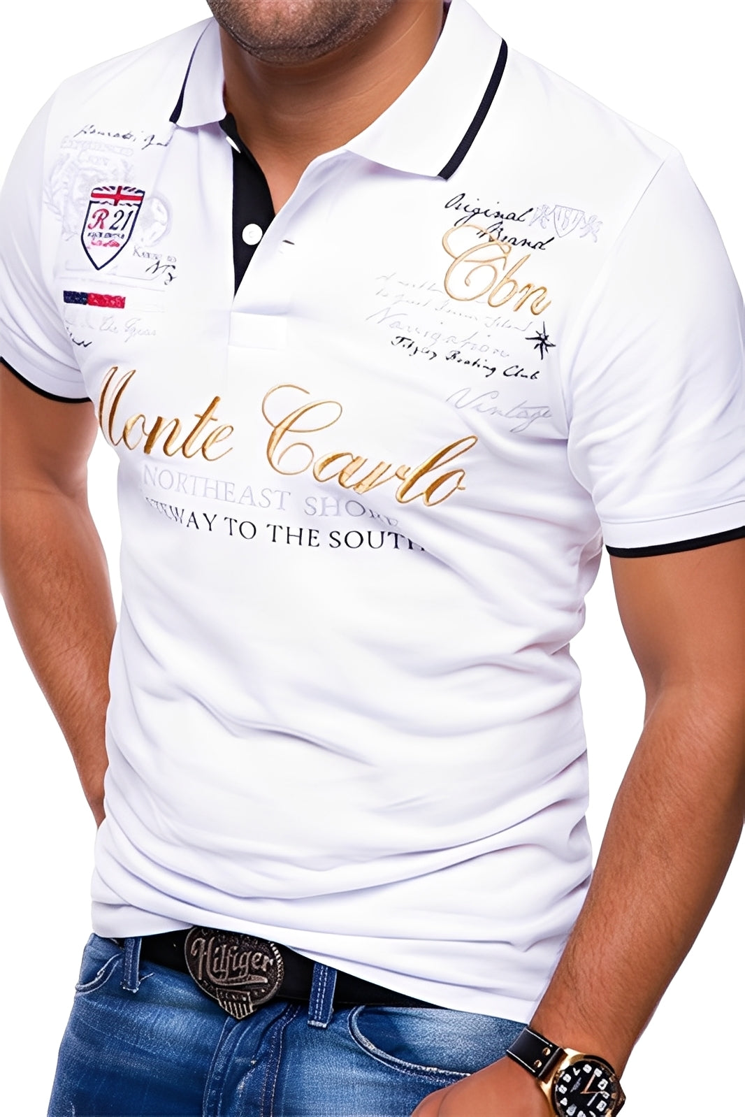 Brent - Rento Poloshirt painatuksella miehille