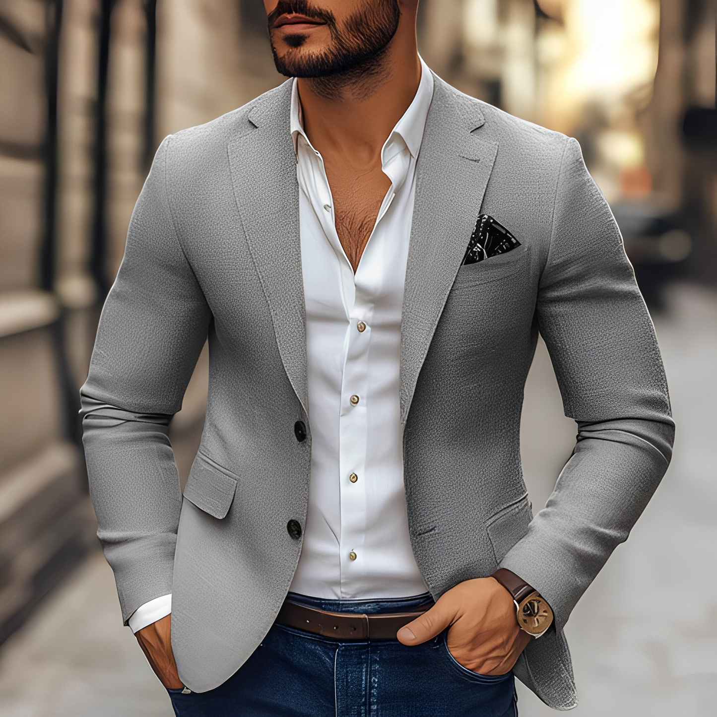 Abednego - Rento kaksinappinen takki miehille