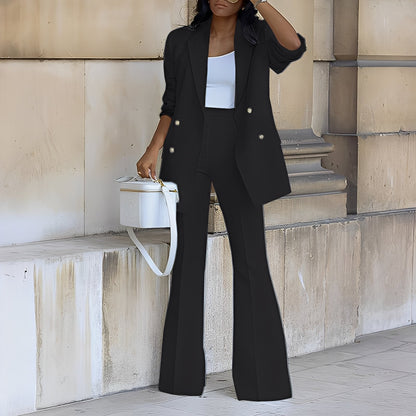 Mélanie - Pitkä tyylikäs ja pukeutunut bleiseri naisille yhdistelmä