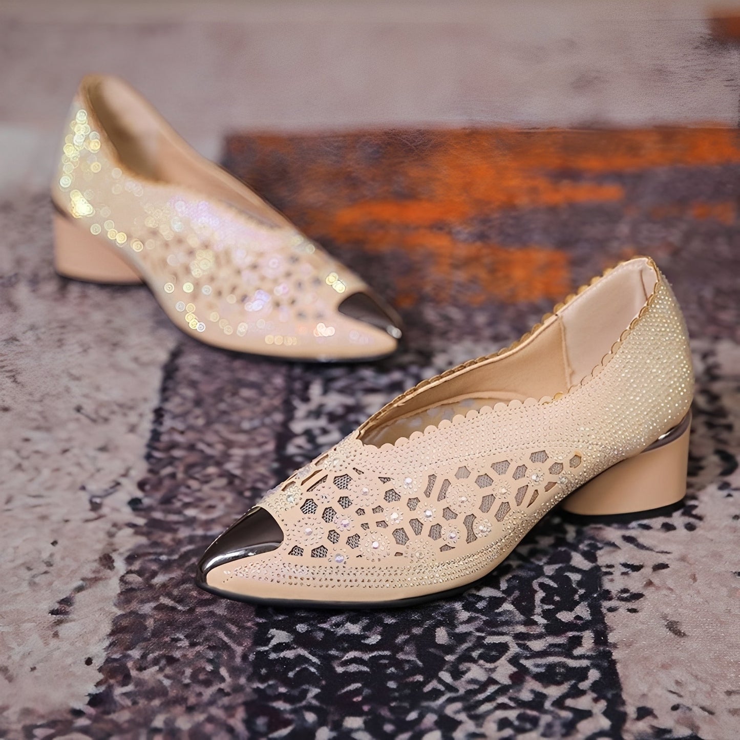 Priscille - Elegantit naisten verkko sandaalit